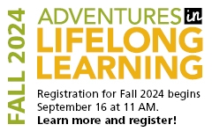 Registration is now closed. Courses begin October 8. graphic